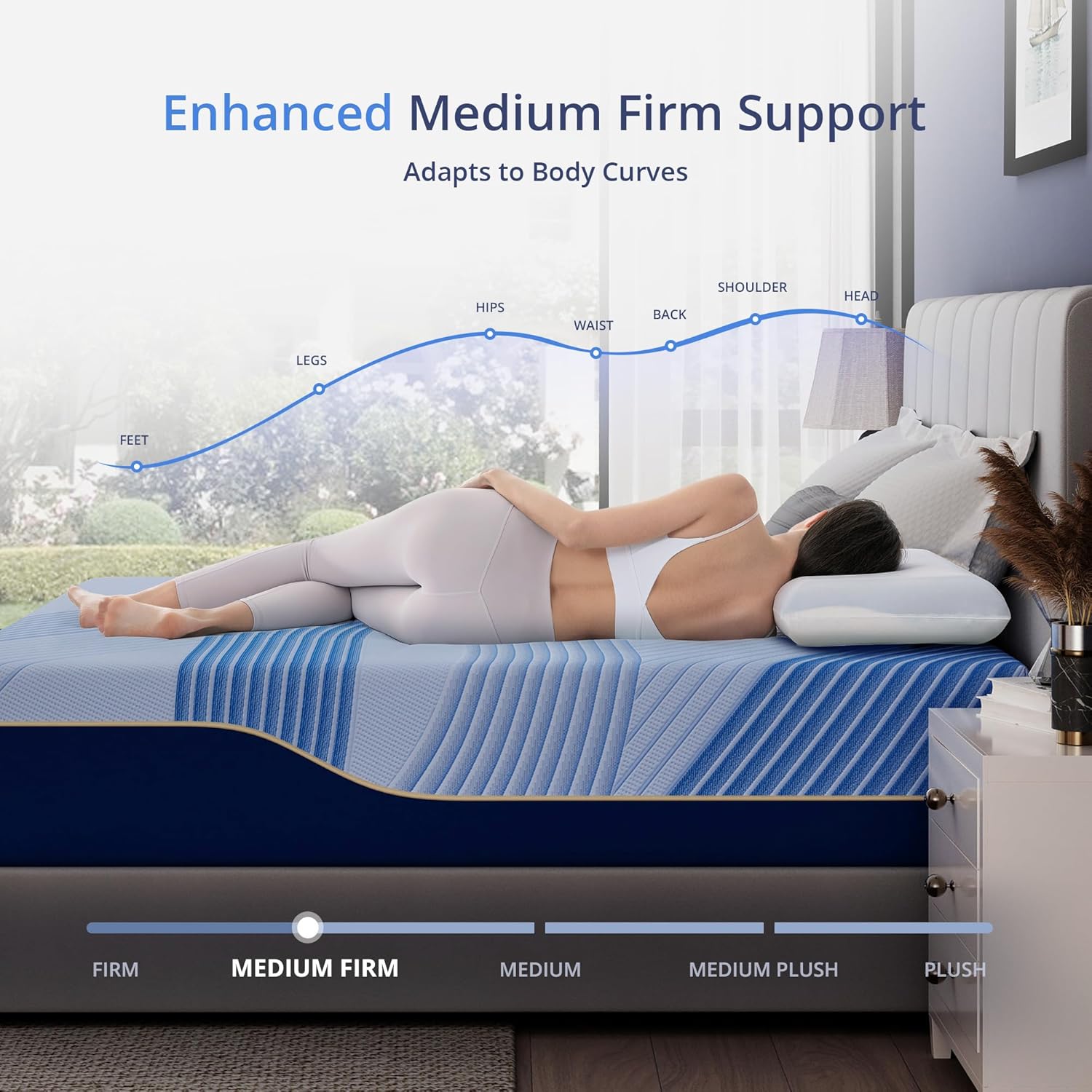 EGOHOME 14 Inch King Size Mattress in a Box, Copper Gel Memory Foam for Cool Sleep, Fiberglass-Free, Pressure Relieving, Medium Firm, CertiPUR-US Certified, 80''L x 76''W