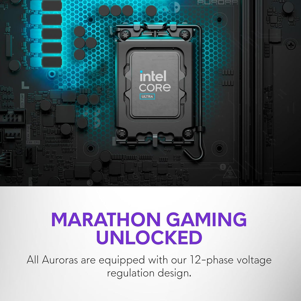 Alienware Aurora Gaming Desktop ACT1250 - Intel Core Ultra 7 265KF Processor  Liquid Cooled  NVIDIA GeForce RTX 5070  32GB DDR5 RAM  2TB SSD  1000W Platinum Rated PSU  Windows 11 Home - Clear Panel