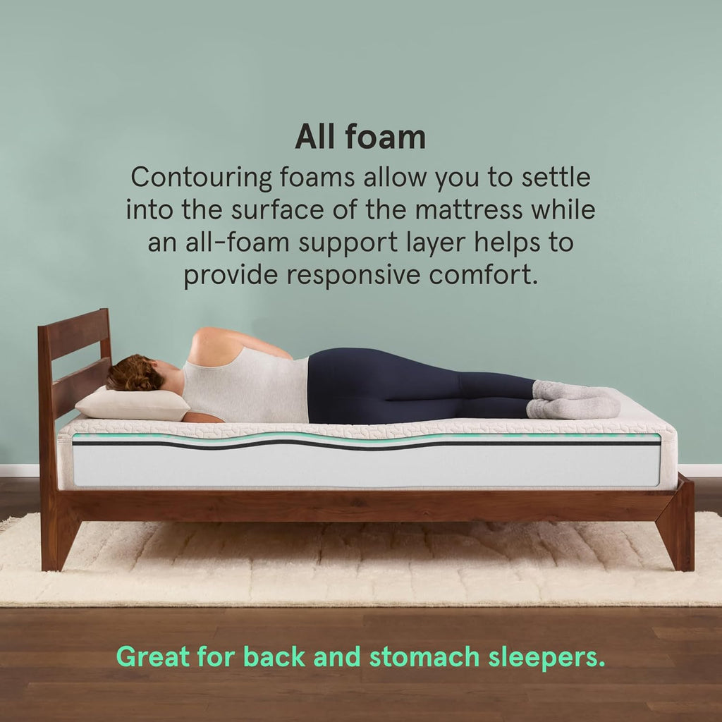 Kin By Tuft & Needle Firm 8" Full Adaptive Foam Mattress in a Box, Cooling Pressure Relief, Balanced Support, 100 Night Trial, Fiberglass-Free, CertiPUR-US, 10-Year Limited Warranty