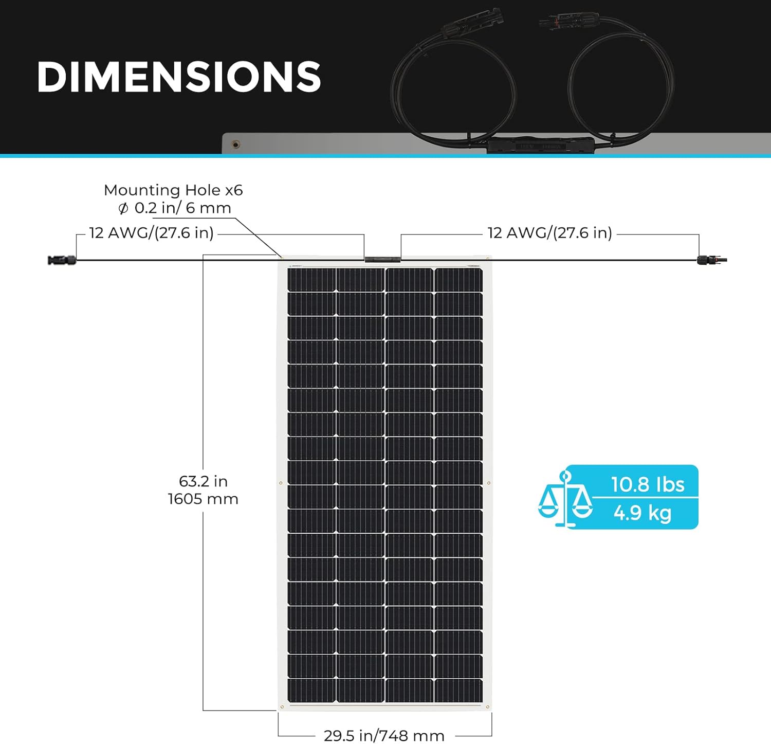 Renogy Solar Panels 200 Watt 12V  Flexible Solar Panel 200W 22% High-Efficiency  240° Ultra Lightweight Solar Panels for Marine RV Cabin Van Car Boat Camping Curve Surfaces