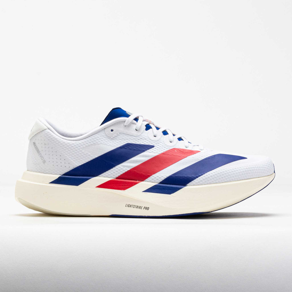 adidas Adizero EVO SL Men's White/Mystery Ink/Pure Ruby