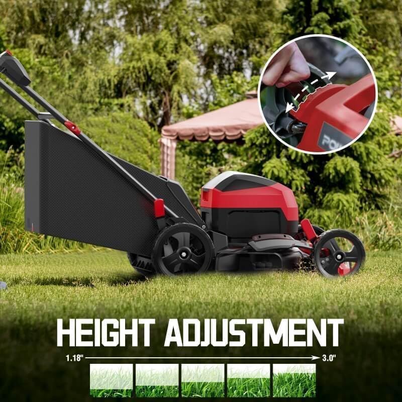 Electric Lawn Mower  40V Cordless Mower with 4.0Ah Battery & Charge  17 Inch Lawn Mower Quiet  Lightweight  Foldable Handles