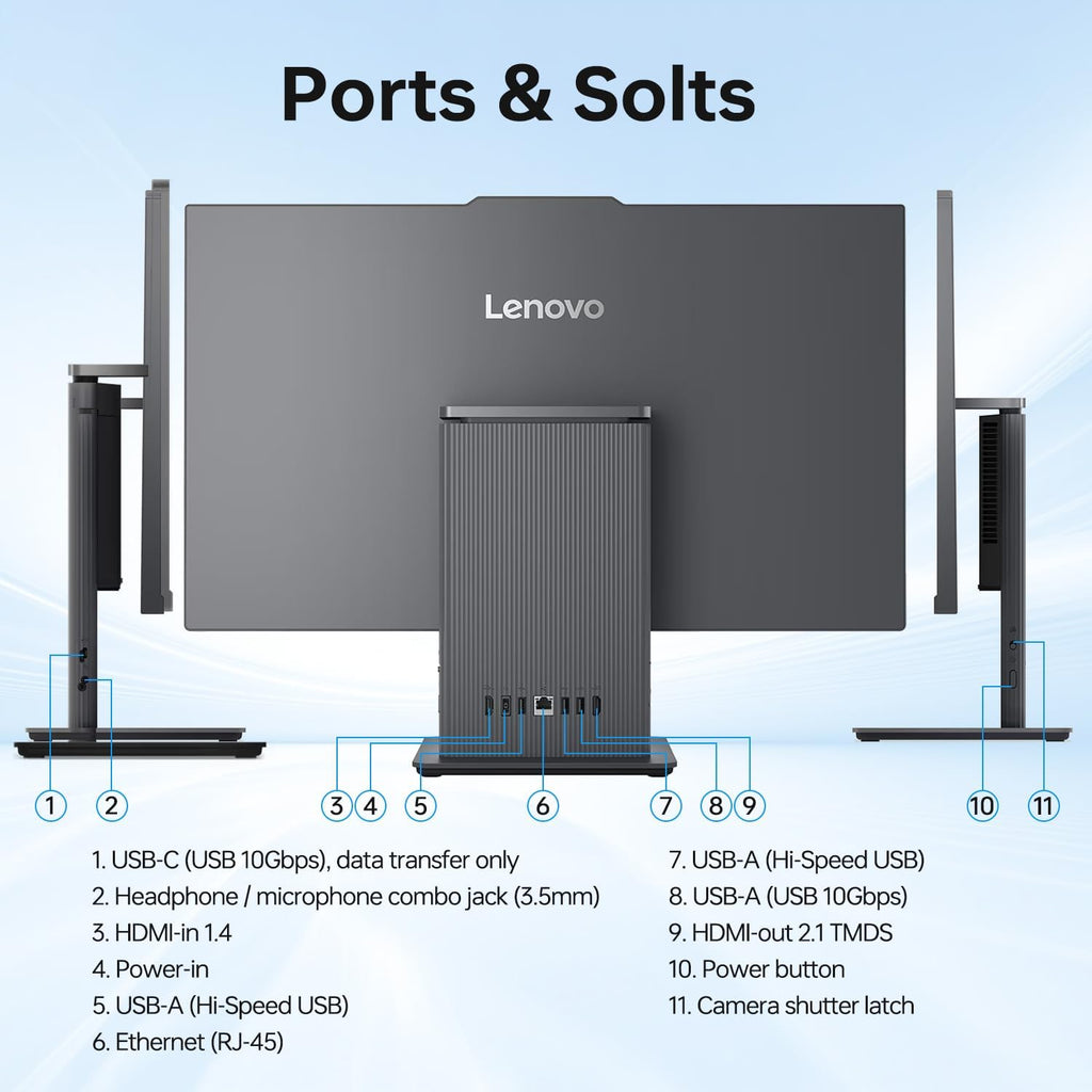 Lenovo IdeaCentre I Premium Business All-in-One  Next Gen AI  27" FHD Touchscreen 100Hz  i5-13420H  32GB DDR5 RAM  1TB SSD  Wi-Fi 6  Wireless KB &M  W11H  Bundle with ADATA 64GB USB Flash Drive