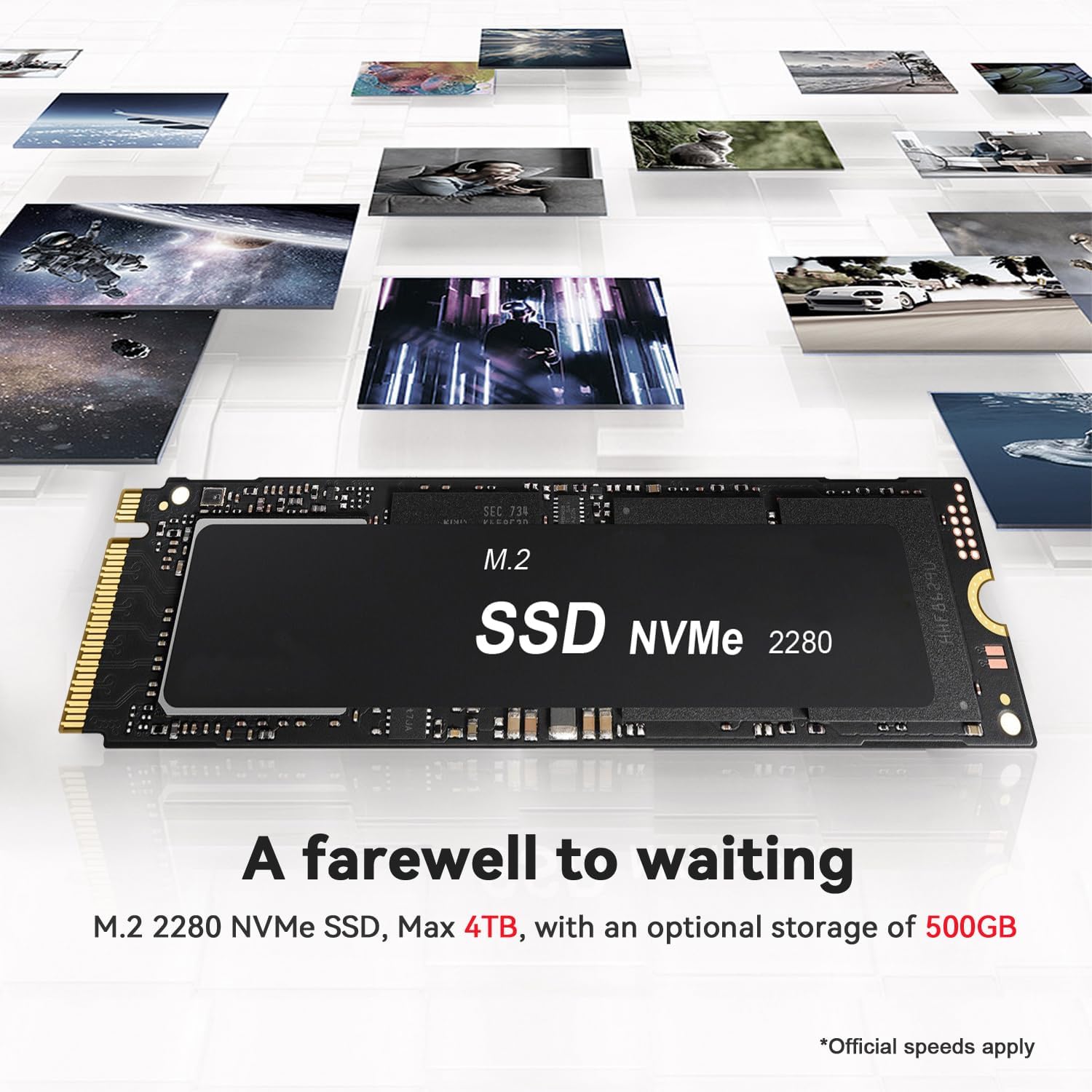 Beelink SER5 Mini PC AMD Ryzen 5 5500U(up to 4.0 GHz 6C/12T) Mini Computer with 16GB DDR4/500GB M.2 PCle4.0 SSD Support Triple Screen Display WiFi6 BT5.4 Type-C 2.5Gbps LAN
