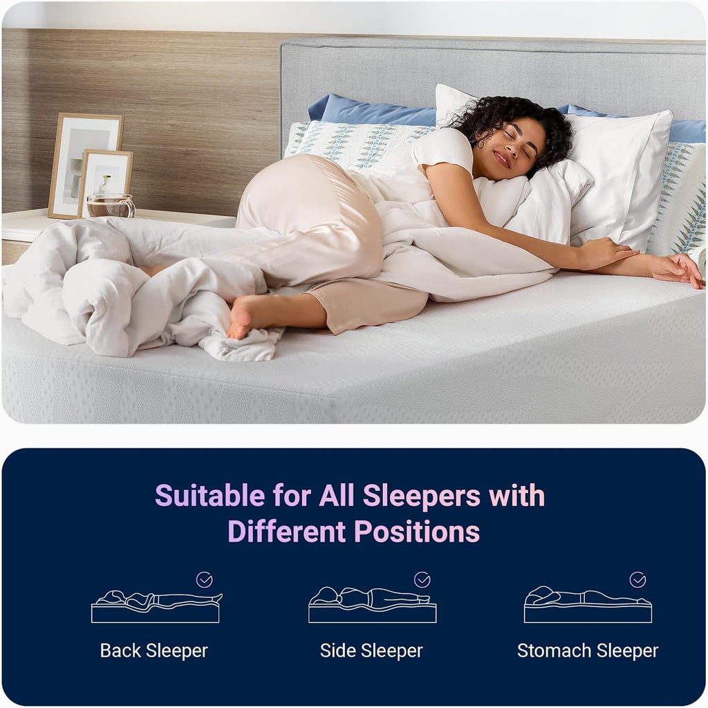Avenco King Size Mattress, 12 Inch King Mattresses with Gel Memory Foam for Cool Night & Pressure Relief, Mattress in a Box Medium Plush Feel with Motion Isolating