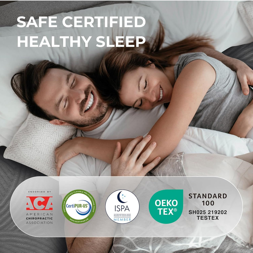 Sweetnight CoolNest 14 Inch King Size Mattress, Cooling King Memory Foam Mattress for Cool Night Sleep, 5-Zone Ergo Support for Pressure Relief, Medium, CertiPUR-US Certified
