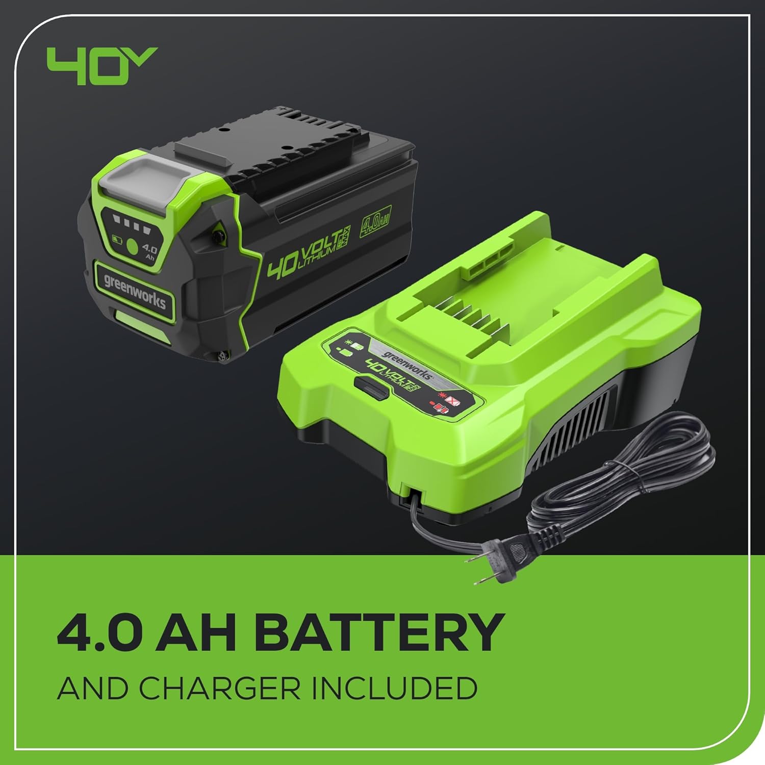 Greenworks 40V 16" Brushless Cordless Chainsaw  4.0Ah Battery and Charger Included