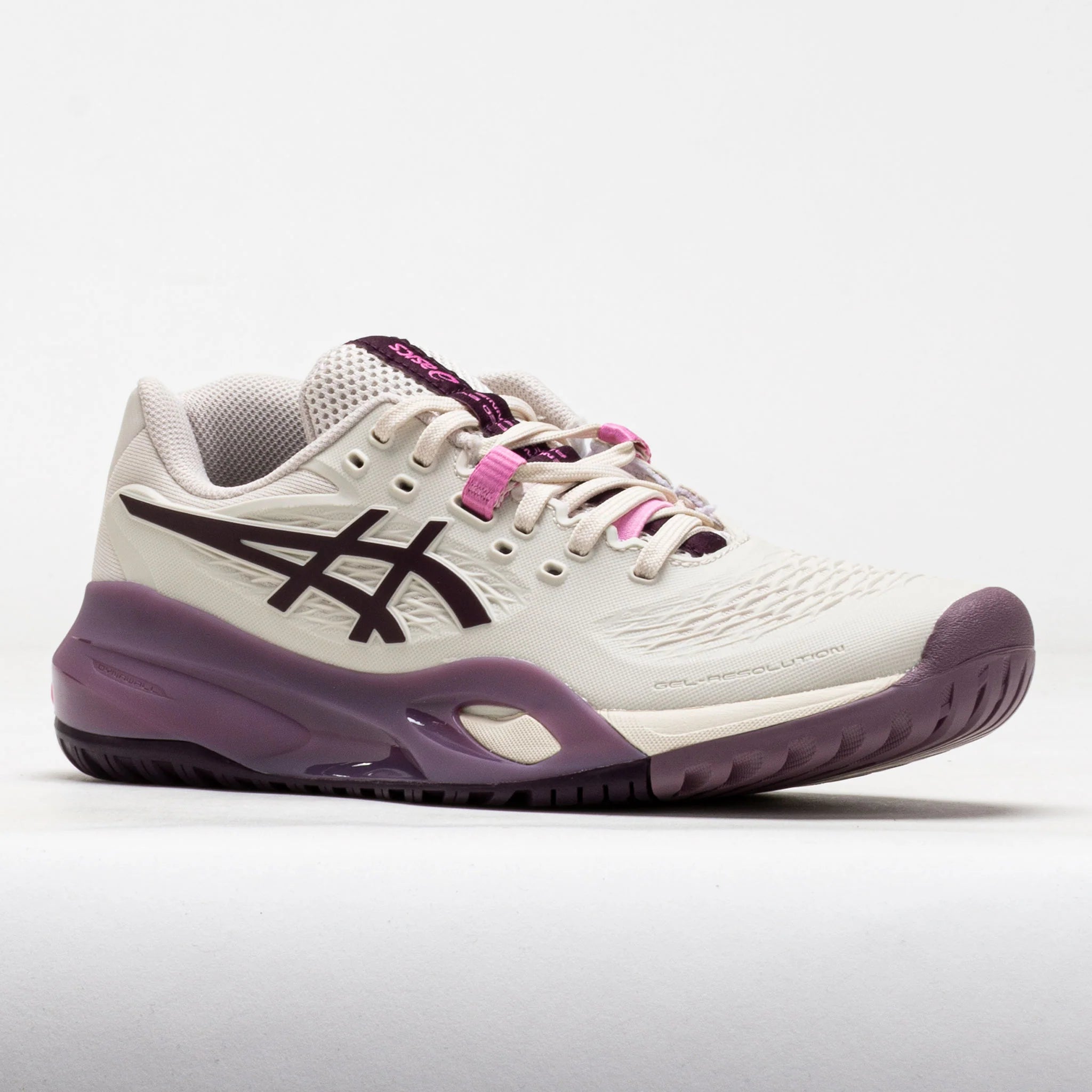 ASICS GEL-Resolution X Women's Soft Oat/Dark Aubergine