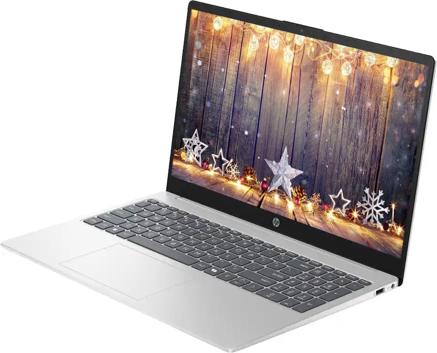 HP 15.6" Laptop with Microsoft Office 365 Included  Intel 4-Core Processor  16GB RAM 128GB SSD  Windows 11  PLUSERA Earphones  Natural Silver