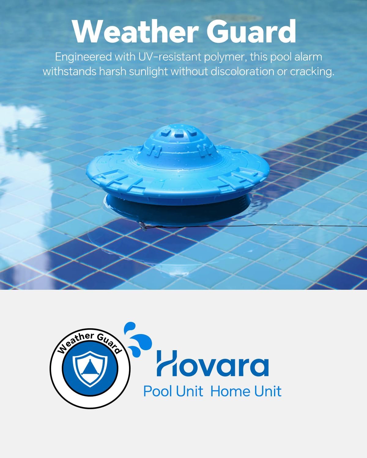 Pool Alarm  Floating Pool Safety Alarms for Inground & Above Ground Pools – Loud 110dB Alert  Adjustable Sensitivity  Protection for Kids & Pets (Blue)