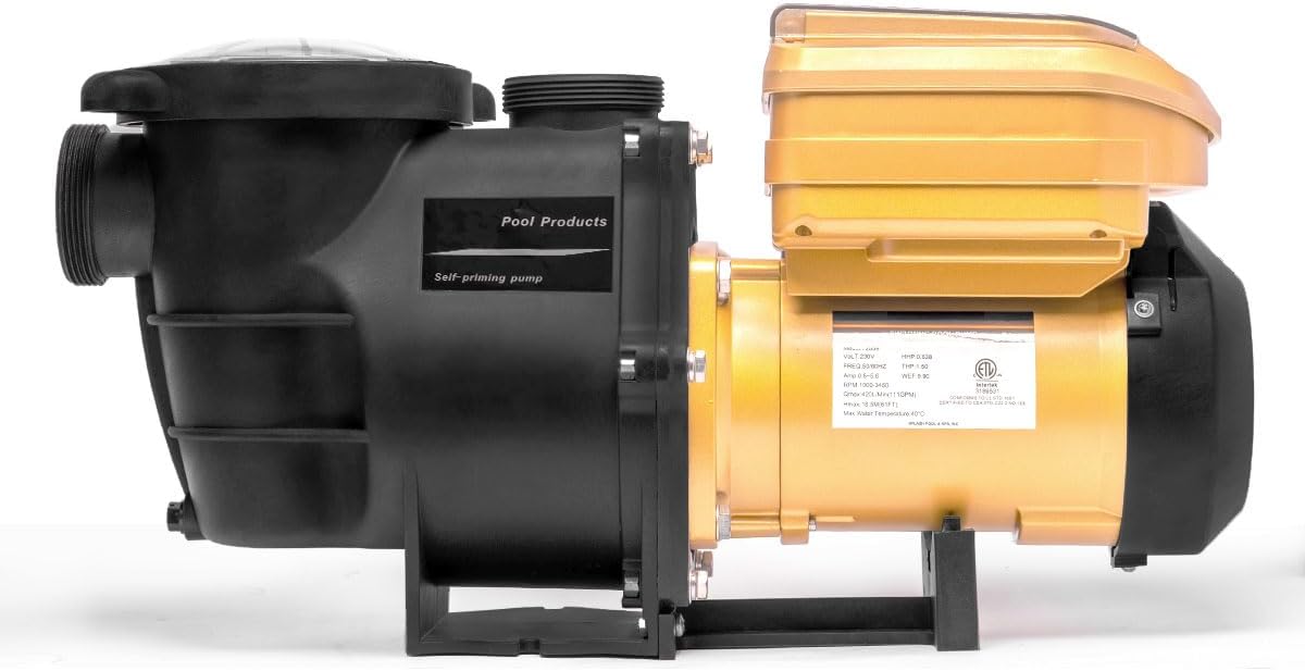 XtremepowerUS 1.5HP High Flow Variable Speed Pool Pump Intelligent Control Panel Swimming Pool Pump Inground w/ 2" Inch Fitting Adapter  230V