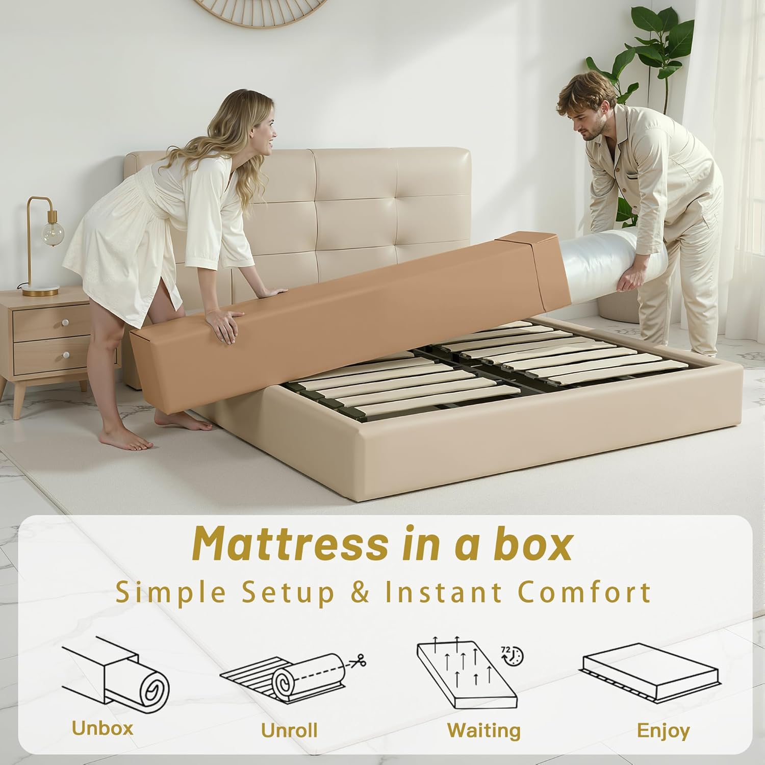 10″ Queen Hybrid Mattress – Soft & Supportive, Cooling Airflow Foam + Pocket Coils, Medium-Soft Comfort, Motion Isolation, CertiPUR-US, Fiberglass-Free