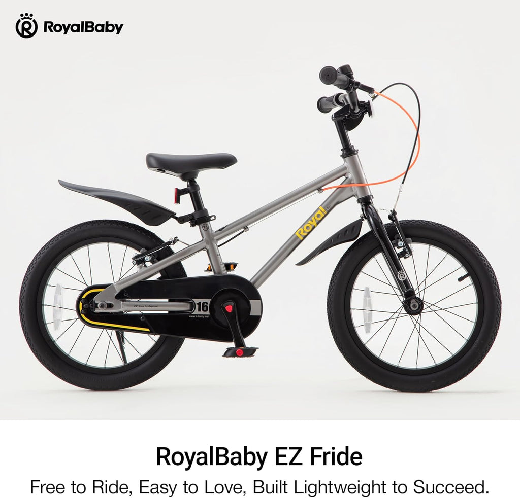 RoyalBaby EZ Fride Kids Bike 16 18 20 Inch, Lightweight Aluminum 2-in-1 Balance to Pedal Bike with One-Key Switch for Boys Girls Ages 4+