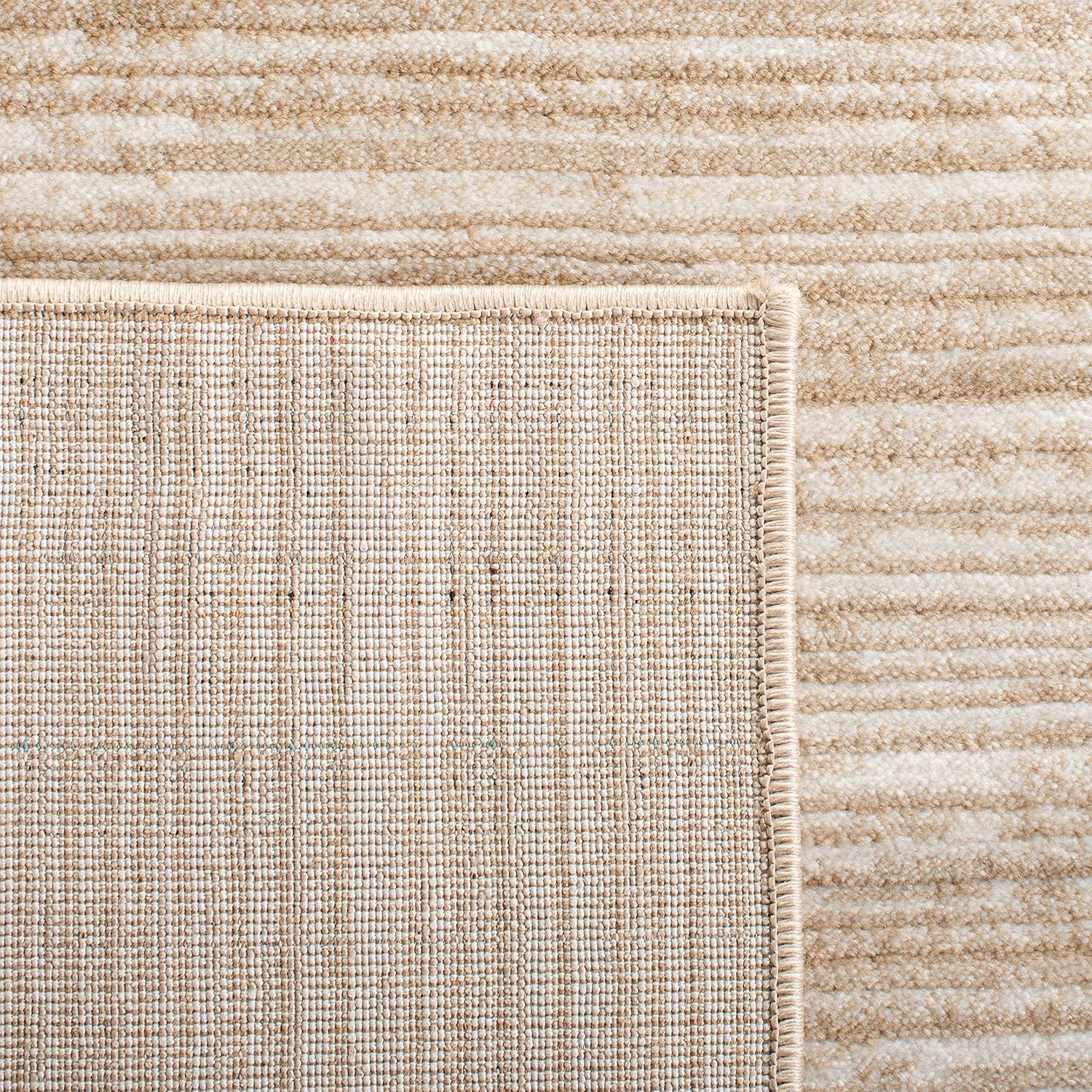 SAFAVIEH Vision Collection Area Rug - 12' Square, Cream, Modern Ombre Design, Non-Shedding & Easy to Clean, Ideal for Living Room, Bedroom, Dining Space (VSN606F)