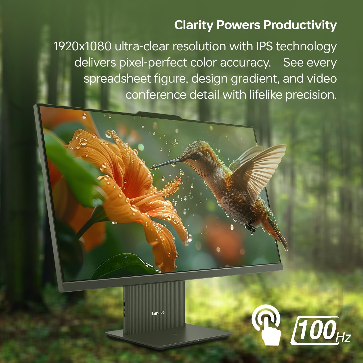 Lenovo IdeaCentre I Pro Business All-in-One  Next Gen AI  27" FHD Touchscreen 100Hz  i5-13420H  16GB DDR5 RAM  1TB SSD  Wi-Fi 6  Webcam  Wireless KB &M  Bundle with ADATA 64GB USB Flash Drive