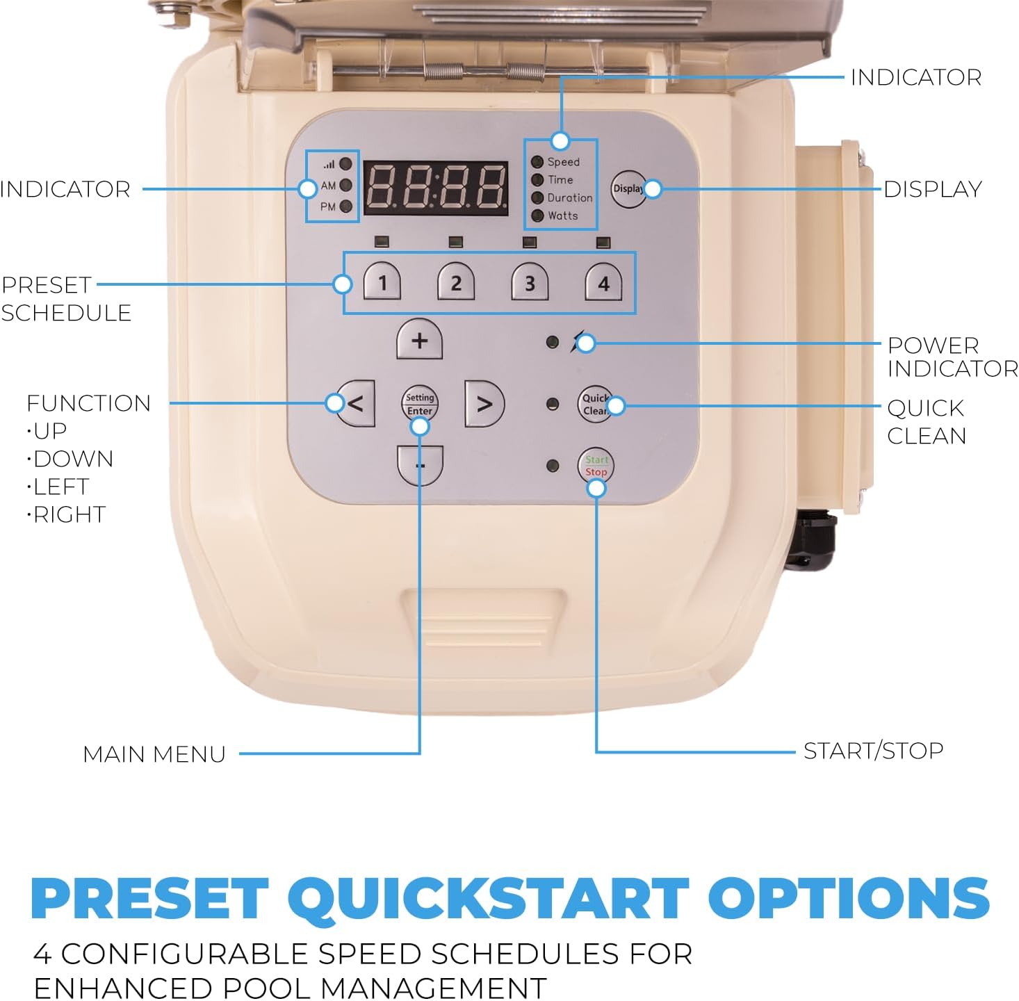 XtremepowerUS 1.5 HP Variable Speed Swimming Pool Pump 230V  In-Ground Pool  6 660 GPH High Performance Max 1.75HP
