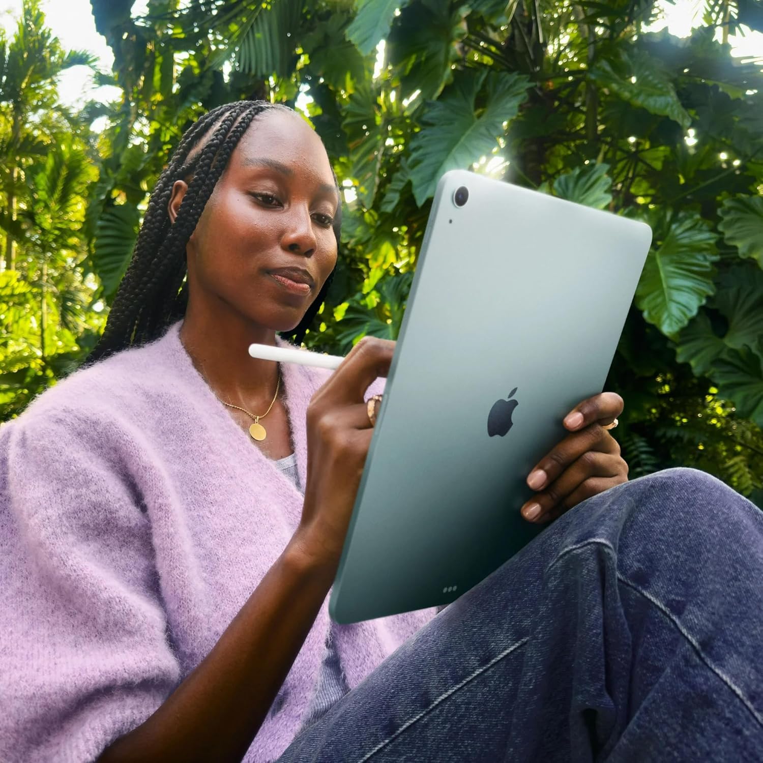 2025 Apple iPad Air with Apple M3 Chip (13-inch  Wi-Fi + Cellular  256GB) - Starlight (Renewed Premium)
