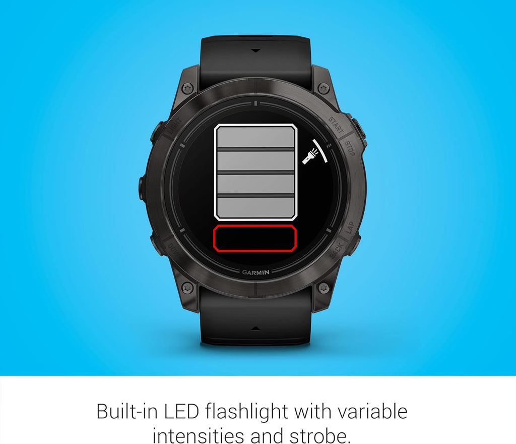 Garmin epix Pro (Gen 2) Sapphire Edition  51mm  High Performance Smartwatch  Advanced Training Technology  Built-in Flashlight  Black (Renewed)