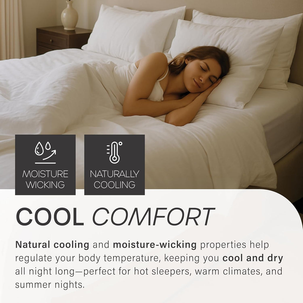Eucalyptus Collection King Size Sheet w/Silver Ions | 100% Tencel | Ultra Soft | Cooling for Hot Sleepers | 18" Deep Pocket Grey