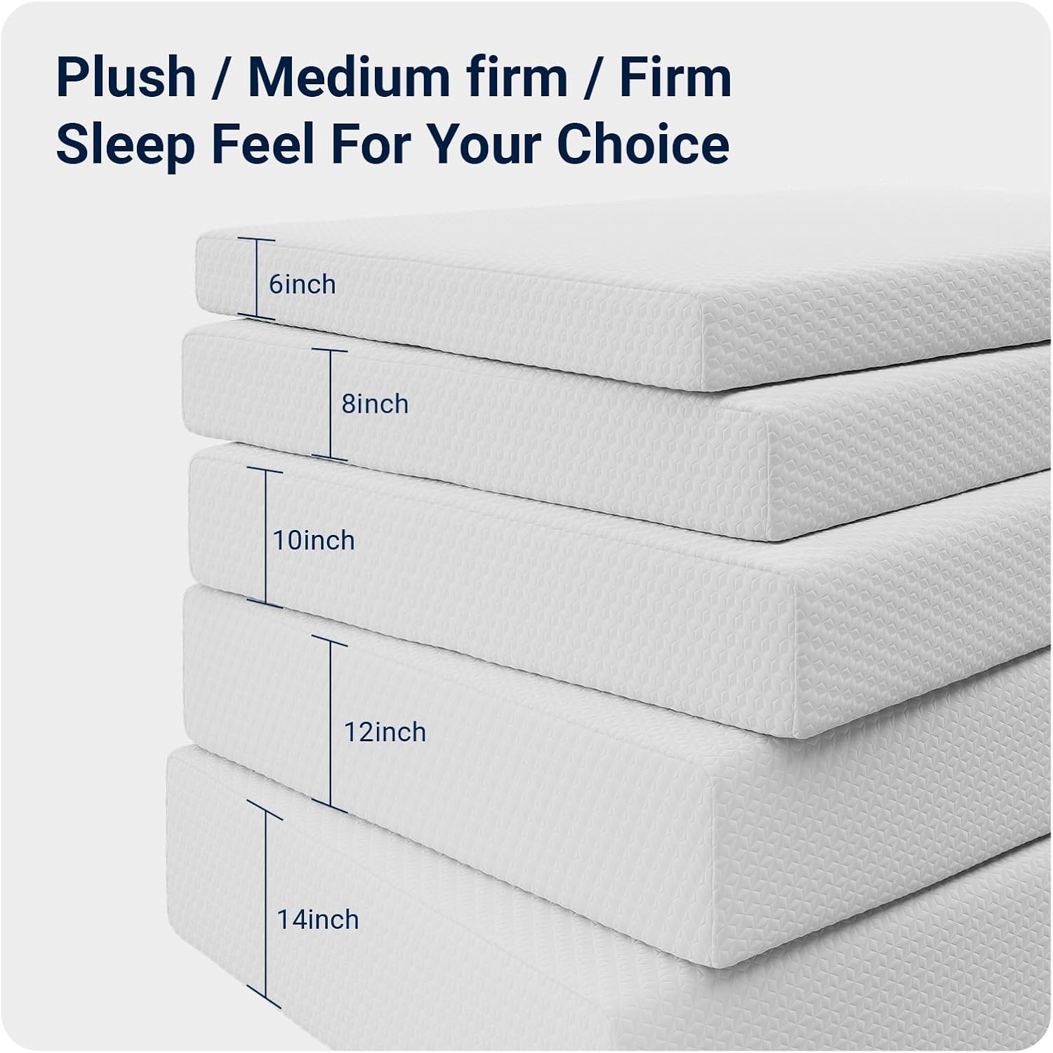 Avenco King Size Mattress 12 Inch,King Mattress Medium Firm in a Box for Refresh Sleep & Pressure Relief,CertiPUR-US Certified Foam Colchones