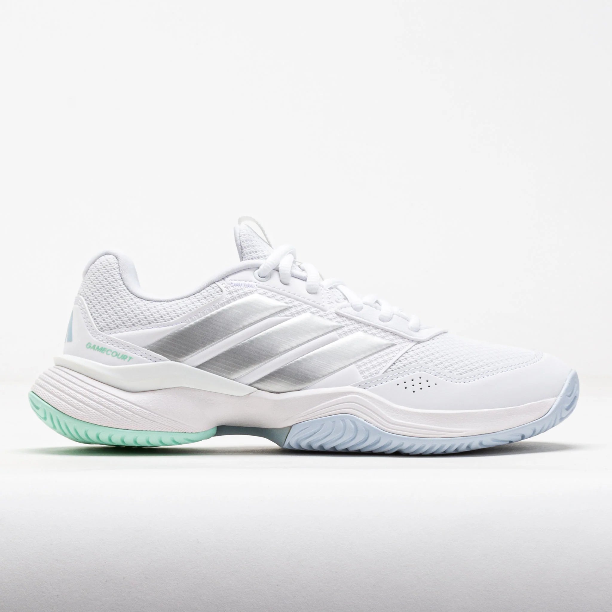 adidas GameCourt 3 Women's White/Silver Metallic/Ice Blue