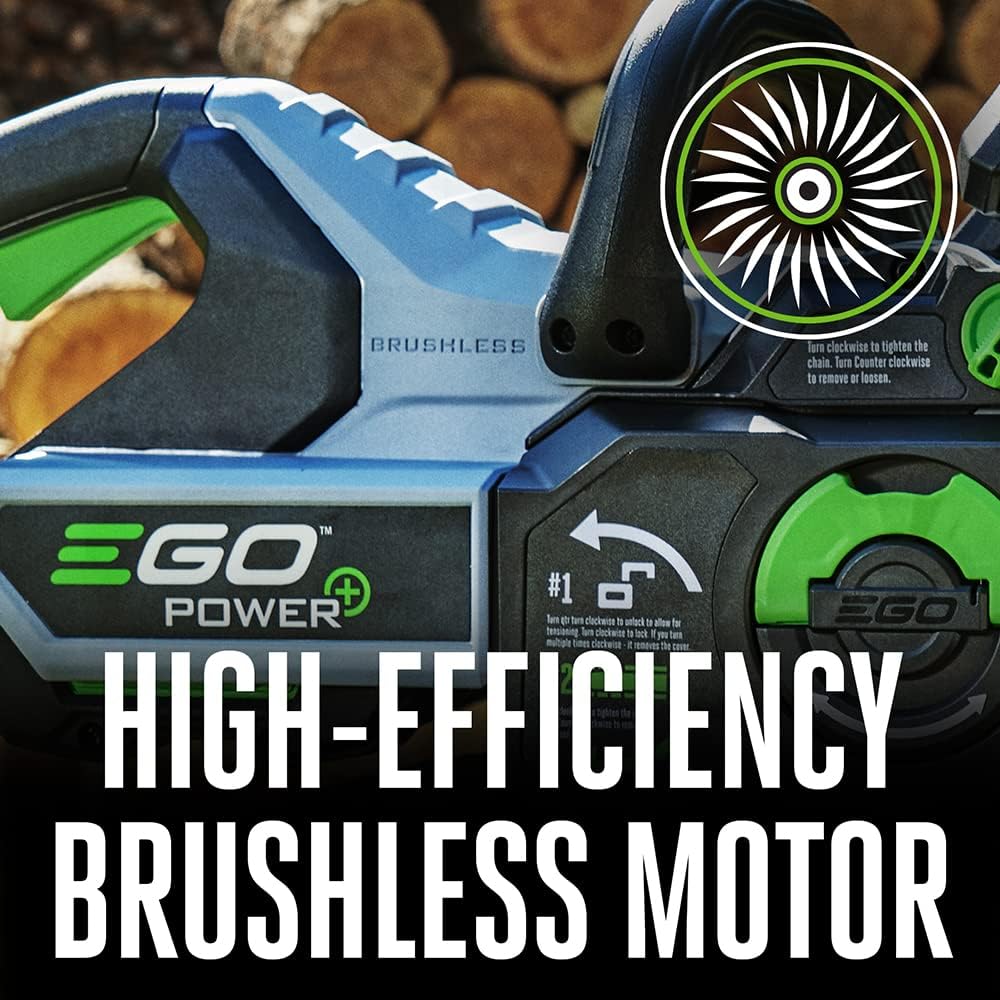 EGO POWER+ Chain Saw  16” Battery Powered Chainsaw  Electric Cordless  Includes 56V 2.5Ah Battery and Charger – CS1611