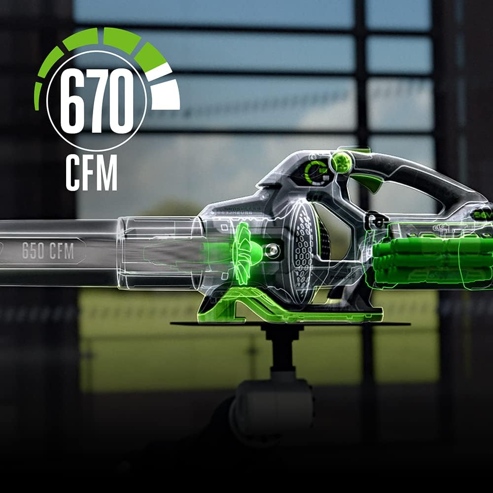 EGO POWER+ Combo  Cordless Trimmer and Blower  15" Trimmer for Weeds and Grass with POWERLOAD and Cordless Electric 670 CFM Blower  Includes 56V 4.0Ah Battery and Charger - ST6703LB