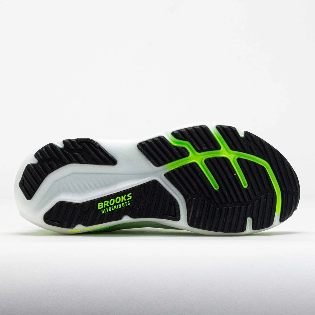 Brooks Glycerin GTS 23 Men's White/Phantom/Green Gecko