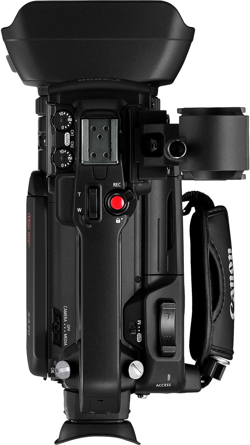 Canon XA70 UHD 4K30 Professional Pro Camcorder 1” 4K UHD CMOS Sensor  Dual-Pixel CMOS AF  15x Optical Zoom  600x Digital Zoom  USB Live Streaming  XLR inputs Bundle with 64GB Memory Card + More
