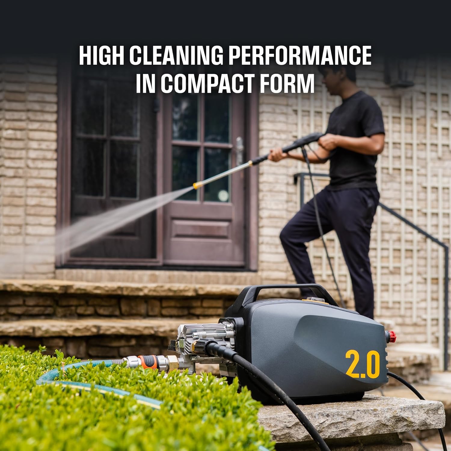 Active 2.0 Electric Pressure Washer – 2.0 GPM high Pressure Washer for DIY at Home car wash  Detailing and Other Cleaning transformations with 1800 Peak PSI