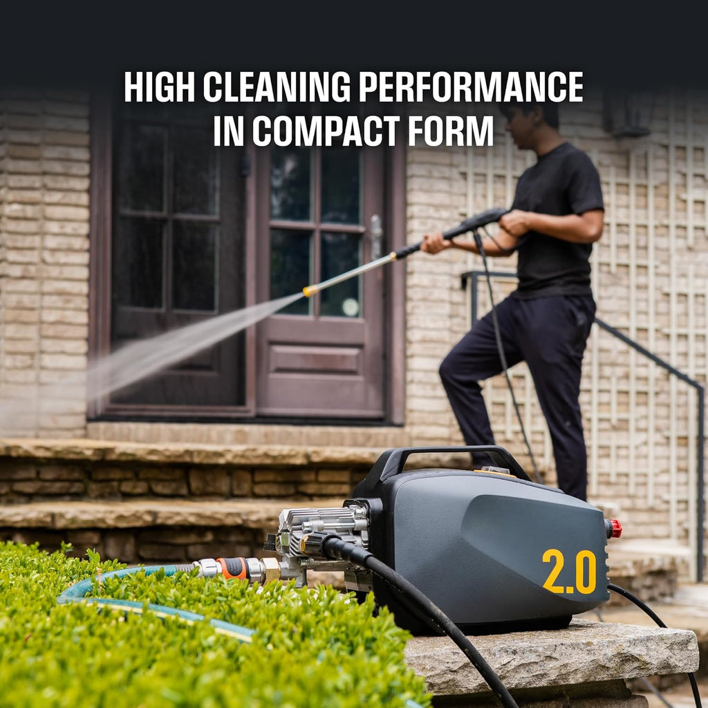 Active 2.0 Electric Pressure Washer – 2.0 GPM high Pressure Washer for DIY at Home car wash  Detailing and Other Cleaning transformations with 1800 Peak PSI