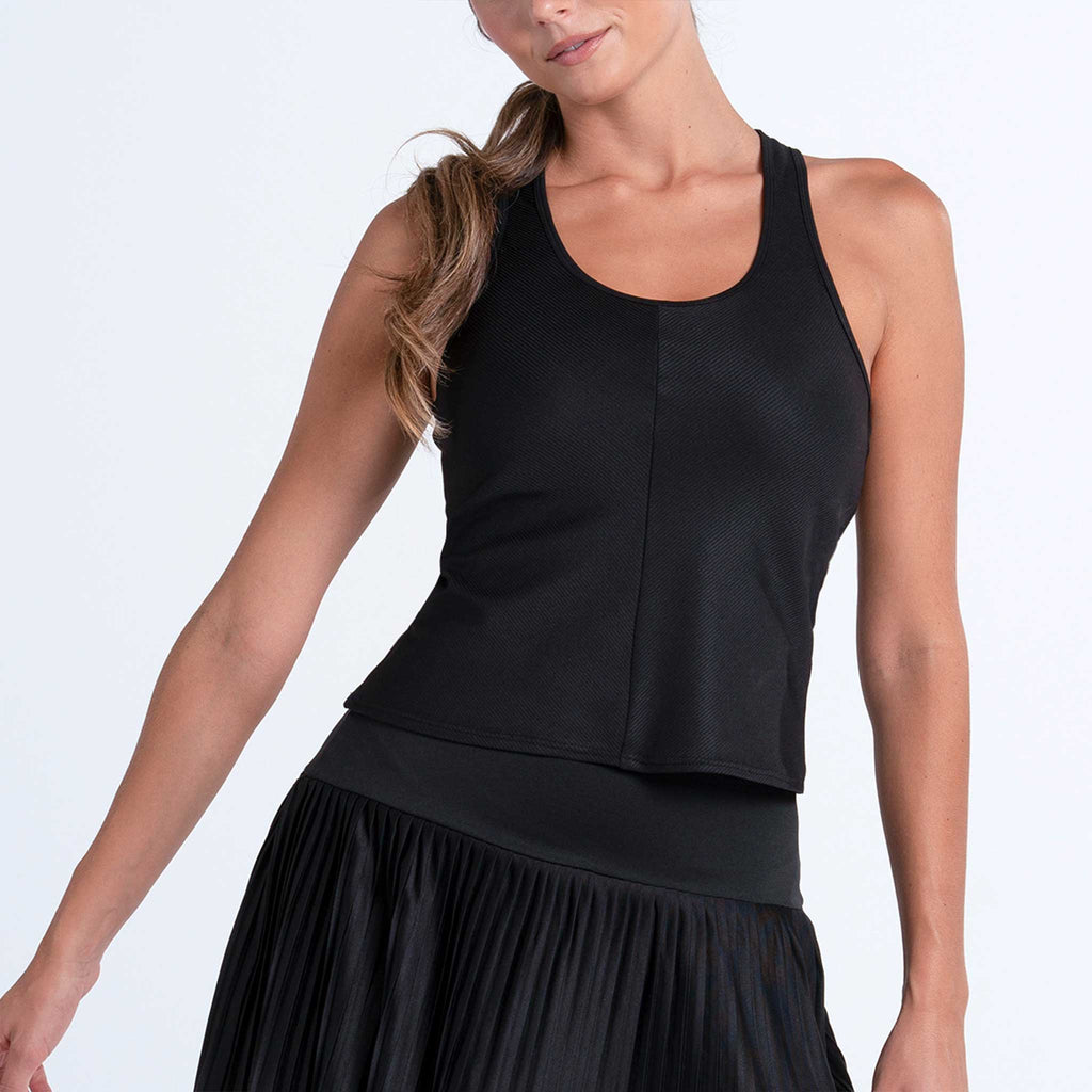 Lucky In Love Scoop Neck Rib Tank w/Bra Women's