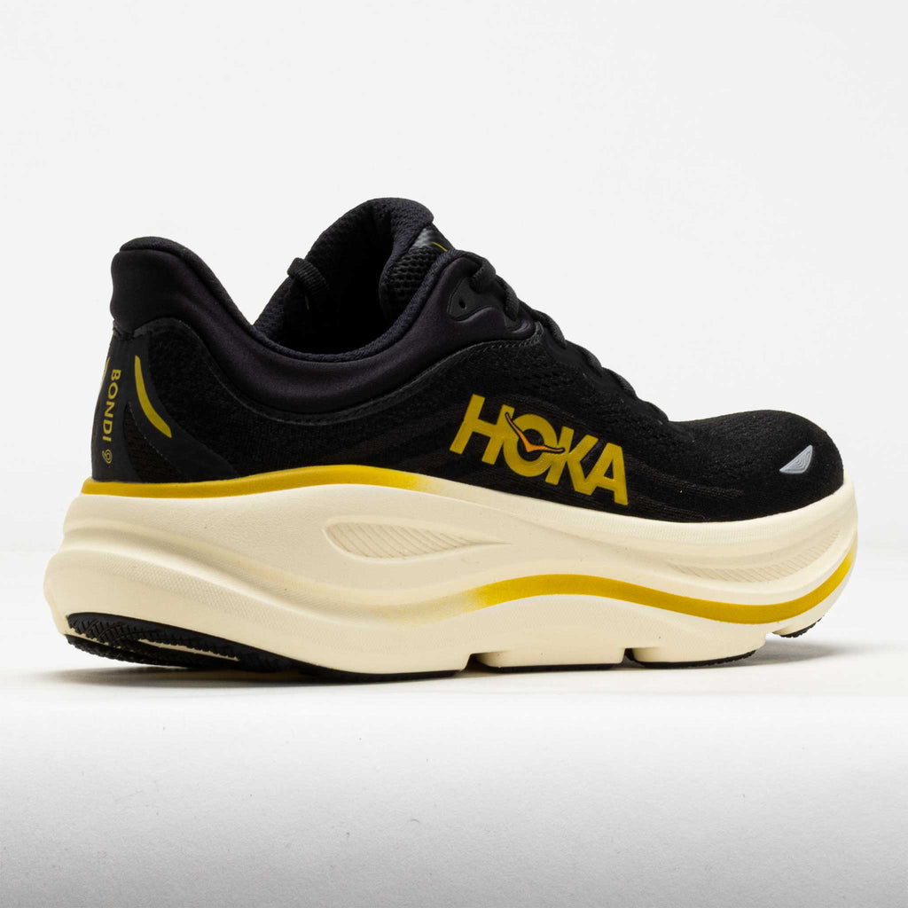 HOKA Bondi 9 Men's Carbon Black/Yellow Gold