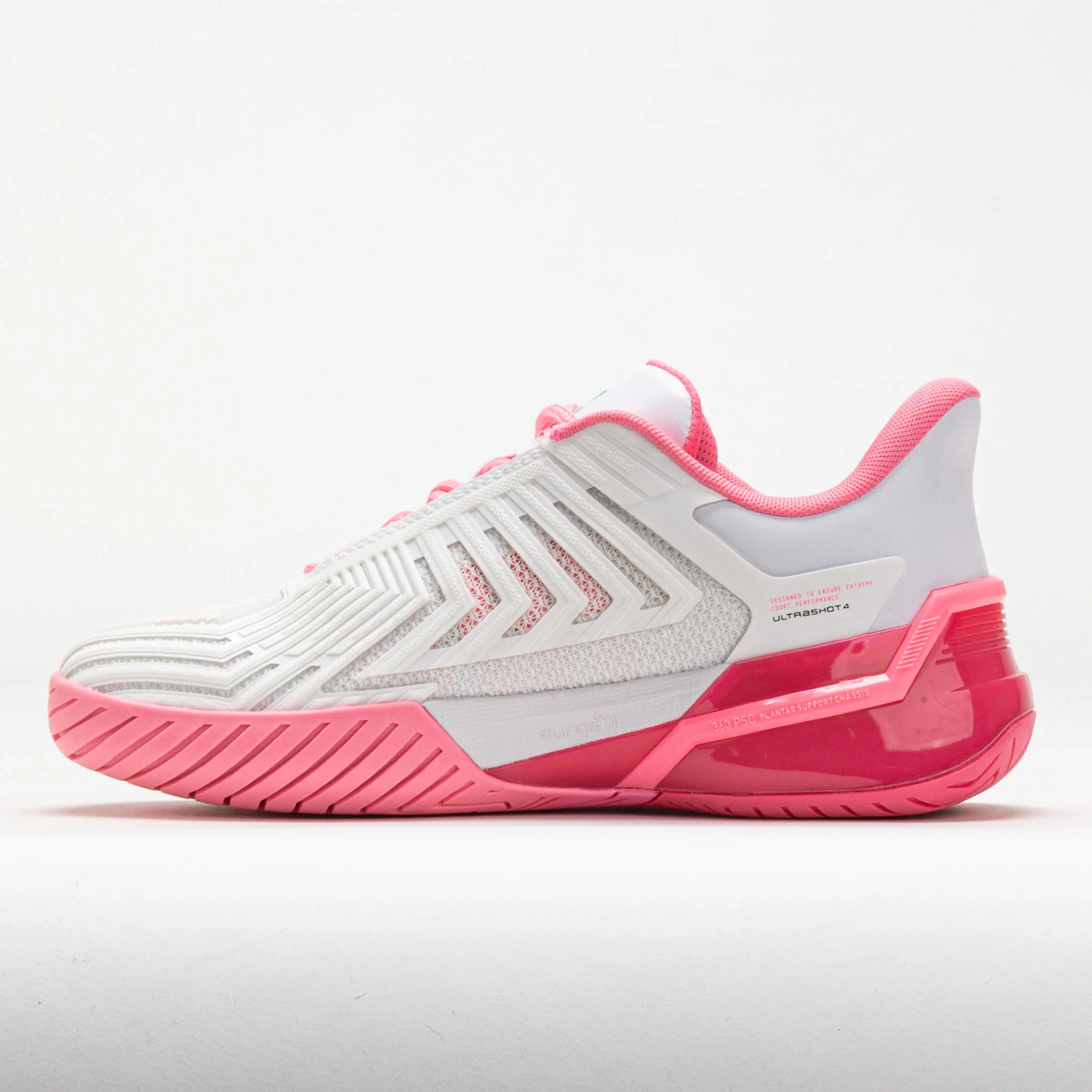 K-Swiss Ultrashot 4 Women's White/Neon Pastel Pink/Hot Neon Pink