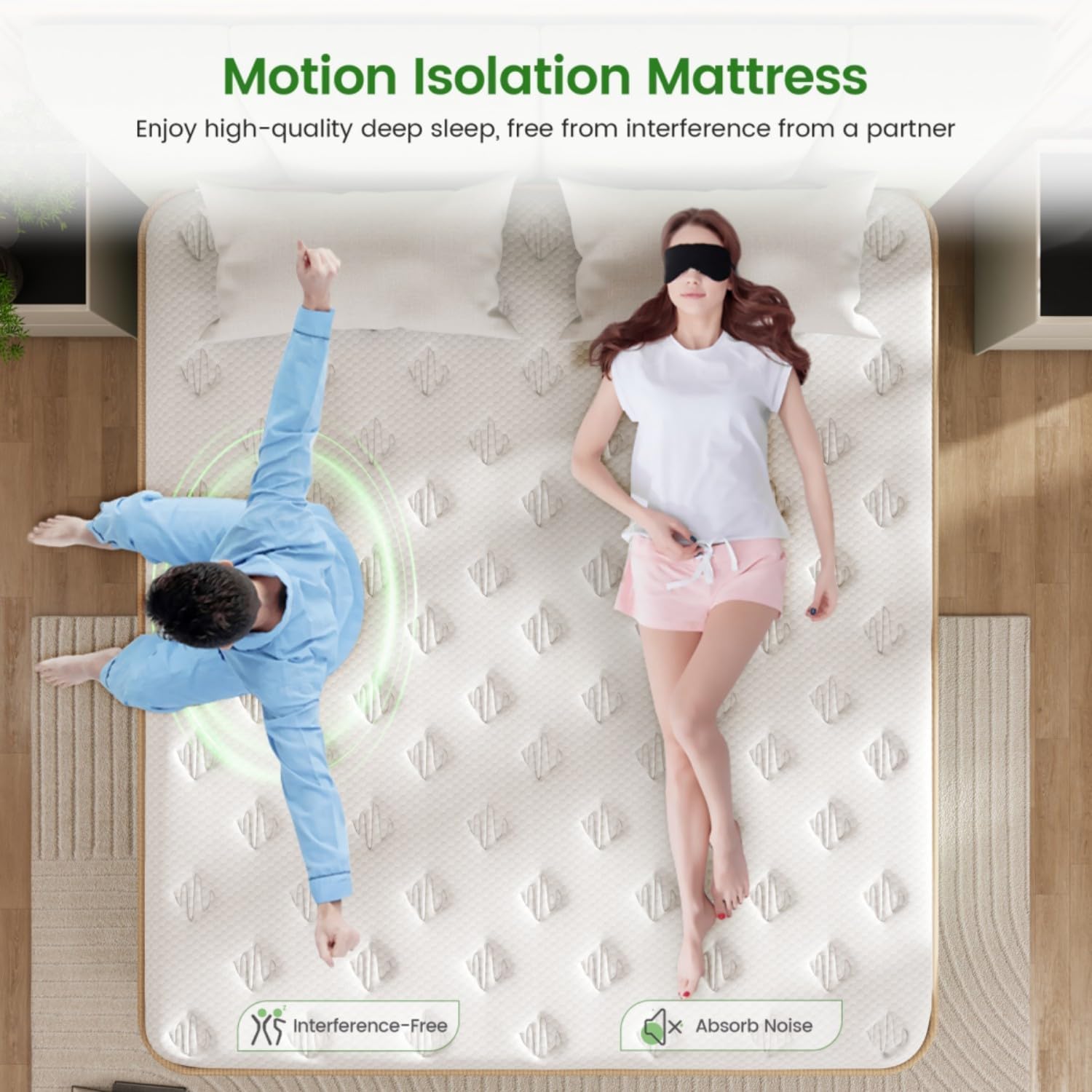 California King Mattress, Enhanced 12 Inch Cal King Mattress in a Box, Gel Memory Foam Independent Pocket Springs, Medium Firm, Pressure Relief, Strong Edge Support, 365-Night Trial, CertiPUR-US