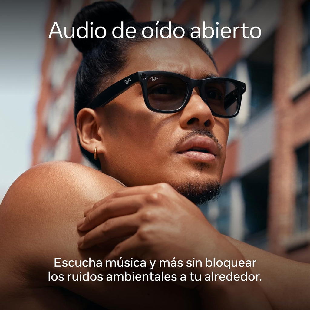 Ray-Ban Meta (Gen 1)  Wayfarer  Matte Black | Smart AI Glasses for Men  Women — 12 MP Camera  Open-Ear Speakers  Video Recording  Bluetooth — Polarized Gradient Graphite Lenses — Wearable Technology