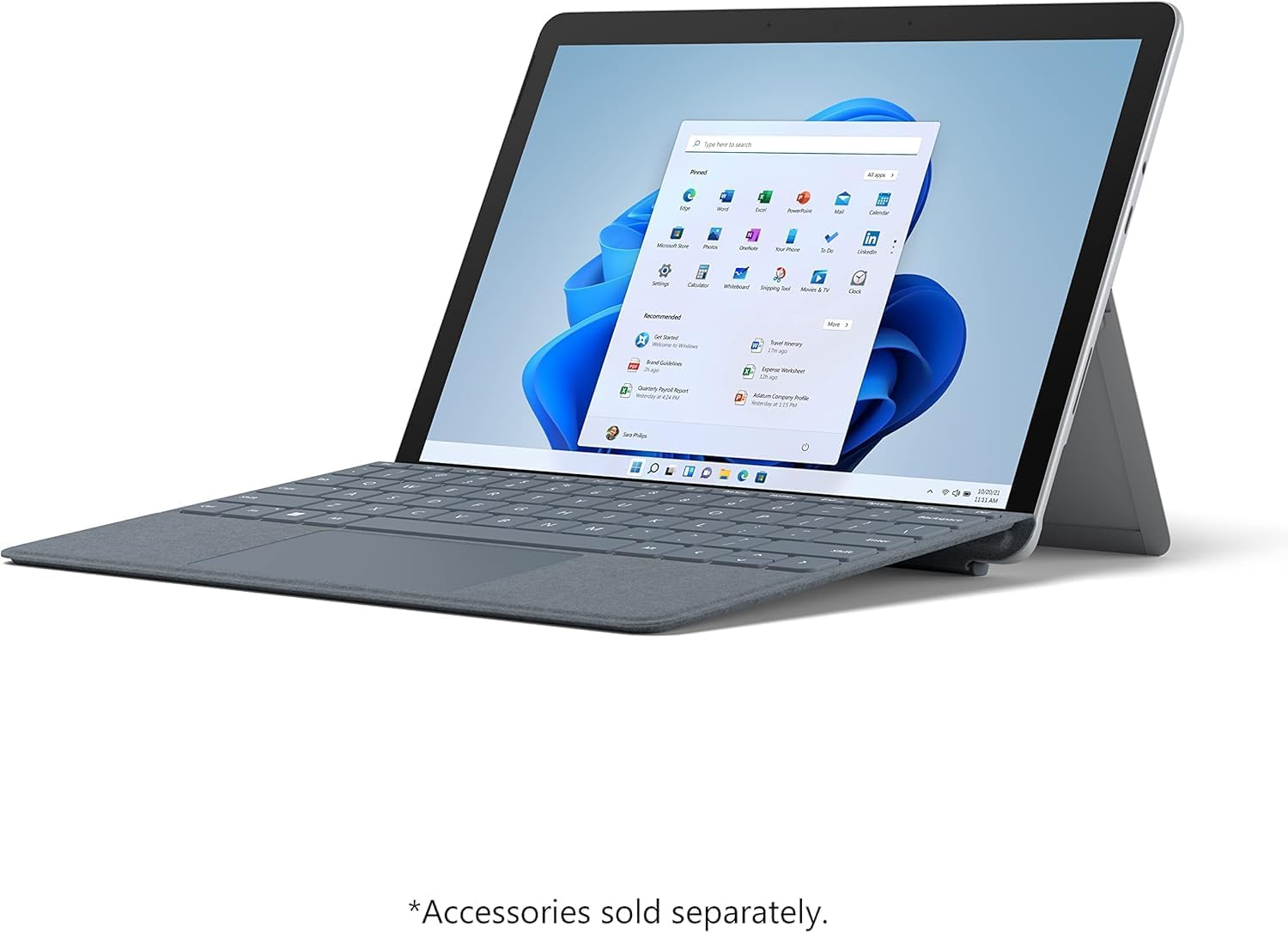 Microsoft Surface Go 2-10.5" Touch-Screen - Intel Core m3-8GB Memory - 128GB SSD - WiFi - Platinum Windows 11 PRO (Renewed)