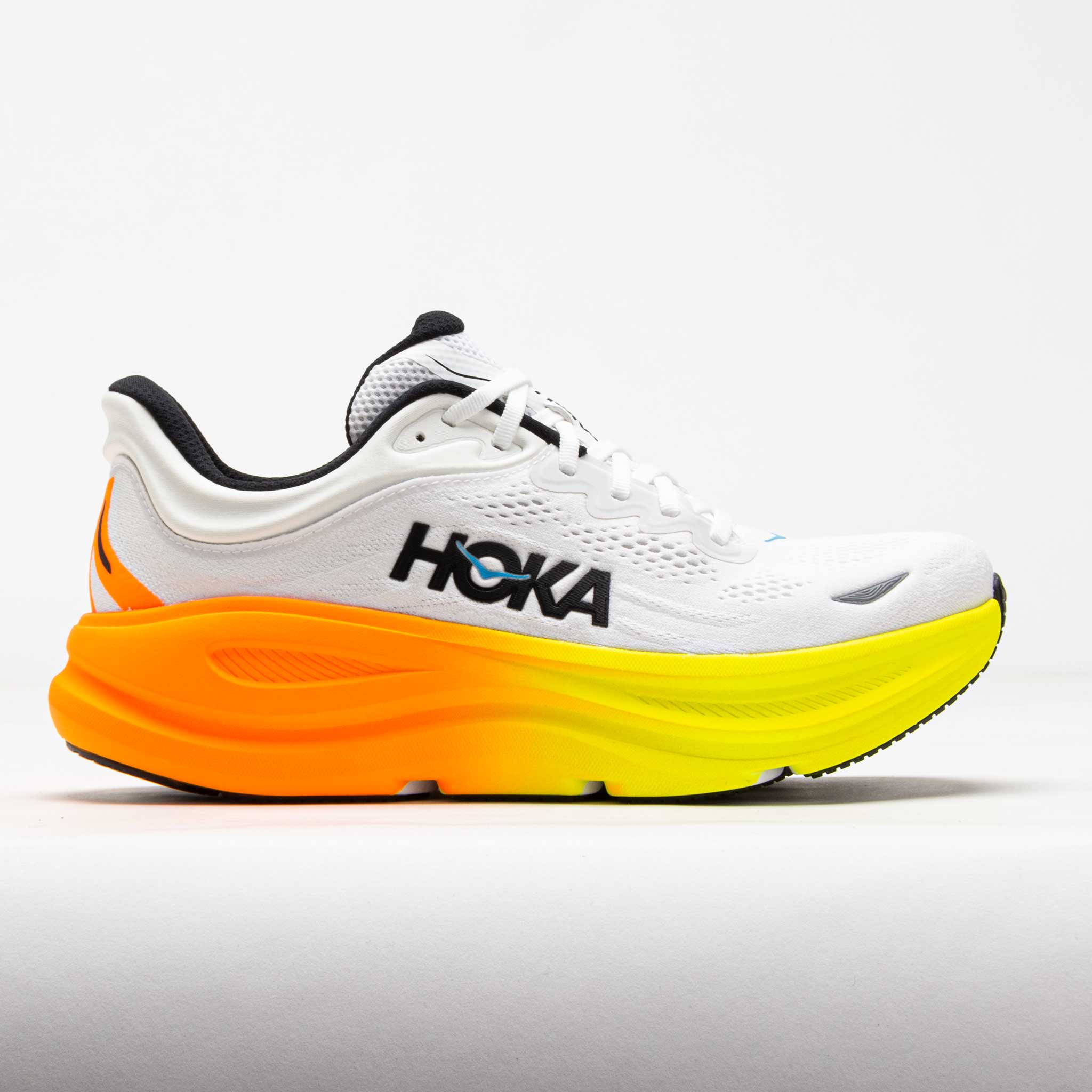HOKA Bondi 9 Men's White/Neon Tangerine