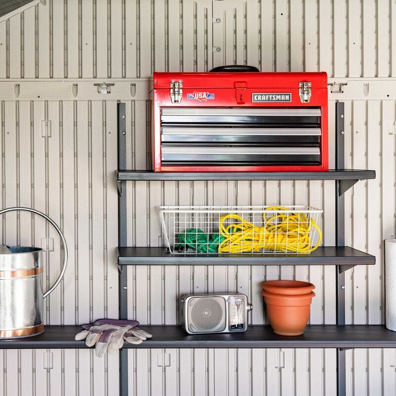 8 ft. W x 12.5 ft. D Plastic Storage Shed