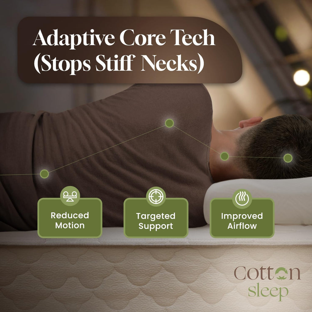 CottonSleep All Natural Mattress (100% Organic Cotton, Wool, & GOTS Latex, Made in The USA) Non Toxic, Fiberglass Free Hybrid Pocket Coil and Plush Foam Bed in A Box Medium Soft - King, 11"