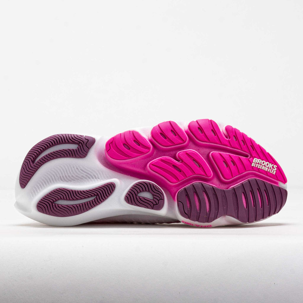 Brooks Glycerin Flex Women's White/Cyber Pink/Argyle