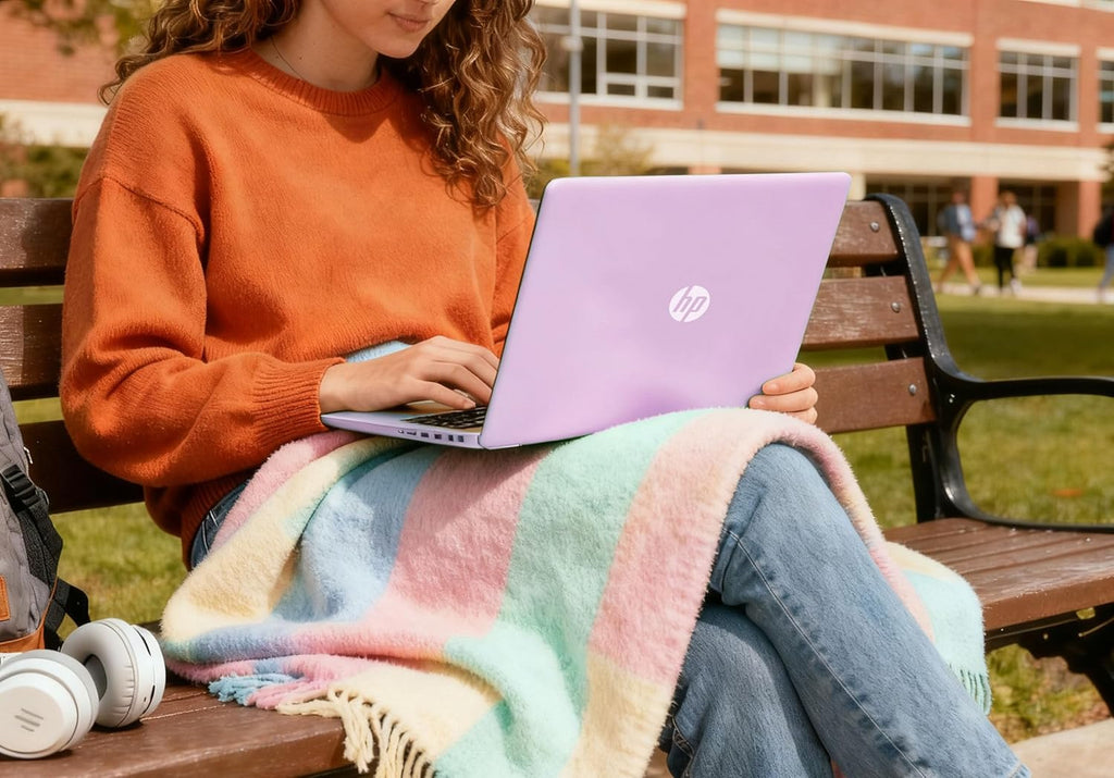 HP Ultrabook Laptop with Office 365 & Copilot AI • Intel 4-Core CPU • 1.1TB Storage (1TB OneDrive and 128GB SSD) • 8GB RAM • Windows 11 w/o Earbuds