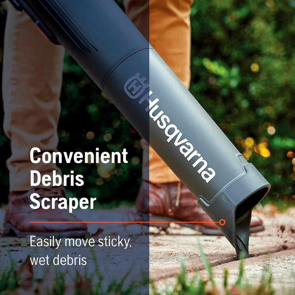 Husqvarna 230iB Battery Powered Cordless Leaf Blower  136-MPH 650-CFM Electric Leaf Blower with Brushless Motor and Quiet Operation  40V Lithium-Ion 4 Ah Battery and Charger Included  970480204