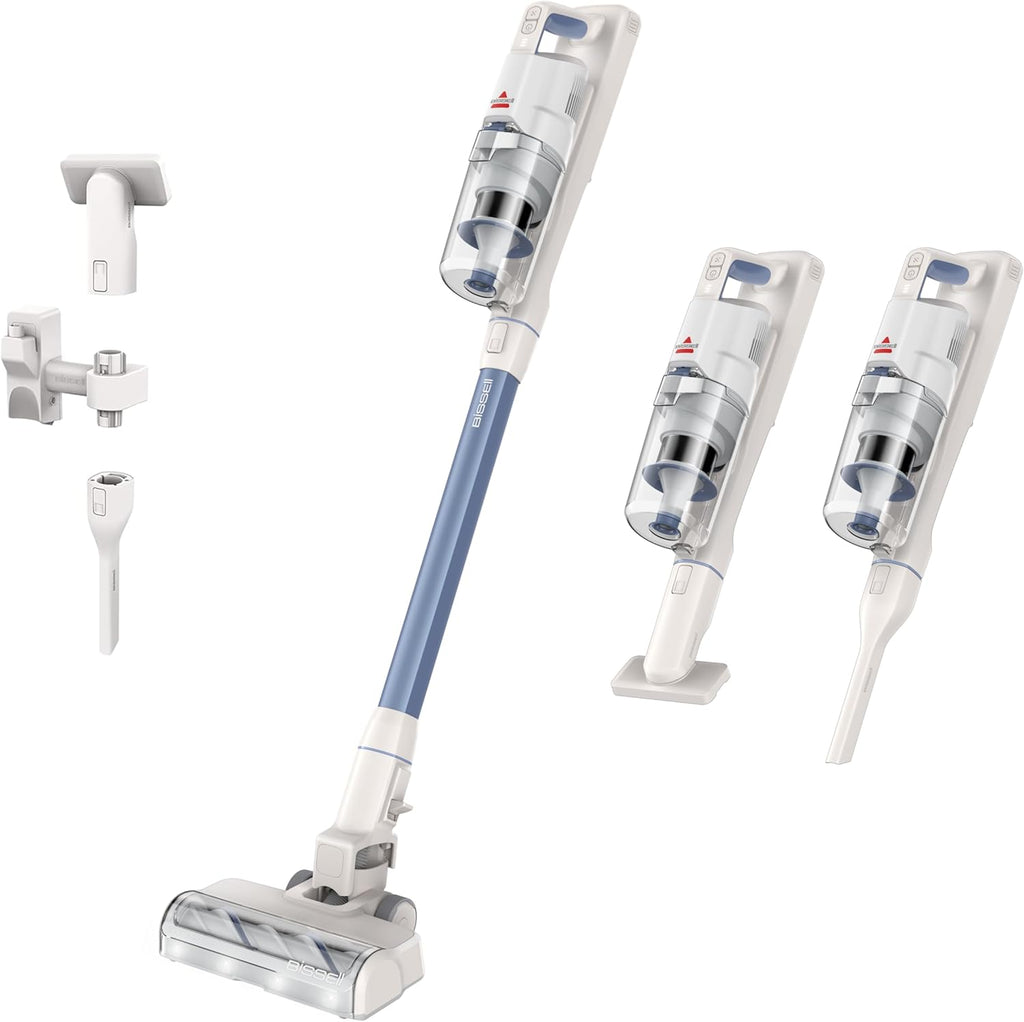 Bissell PowerClean 200W Self-Standing Cordless Vacuum w/Tangle Free Brush Roll, Removeable Battery, Wall Mount, Upholstery Tool & Bright Headlights, 4173
