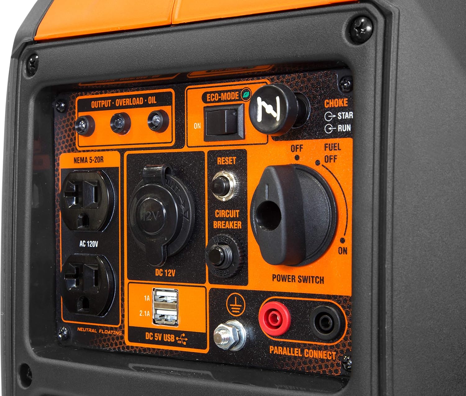 WEN Super Quiet 2350-Watt Portable Inverter Generator with Fuel Shut Off  Gasoline Power  Ultra Lightweight (56235i)  Black