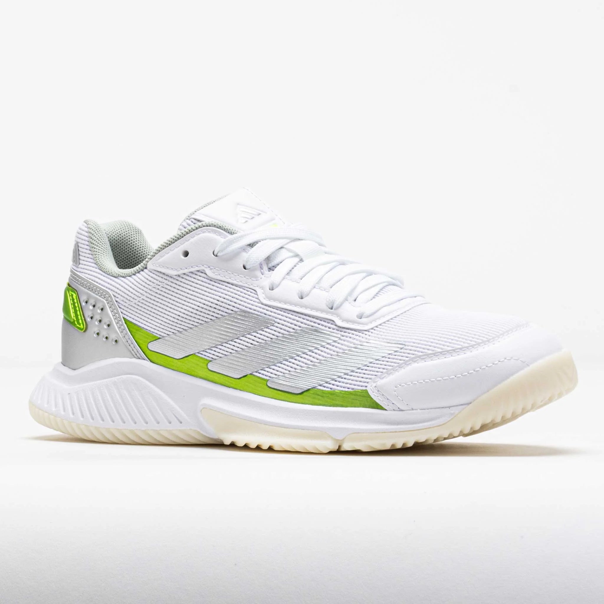 adidas CourtQuick Padel Women's White/Silver Metallic/Lucid Lemon