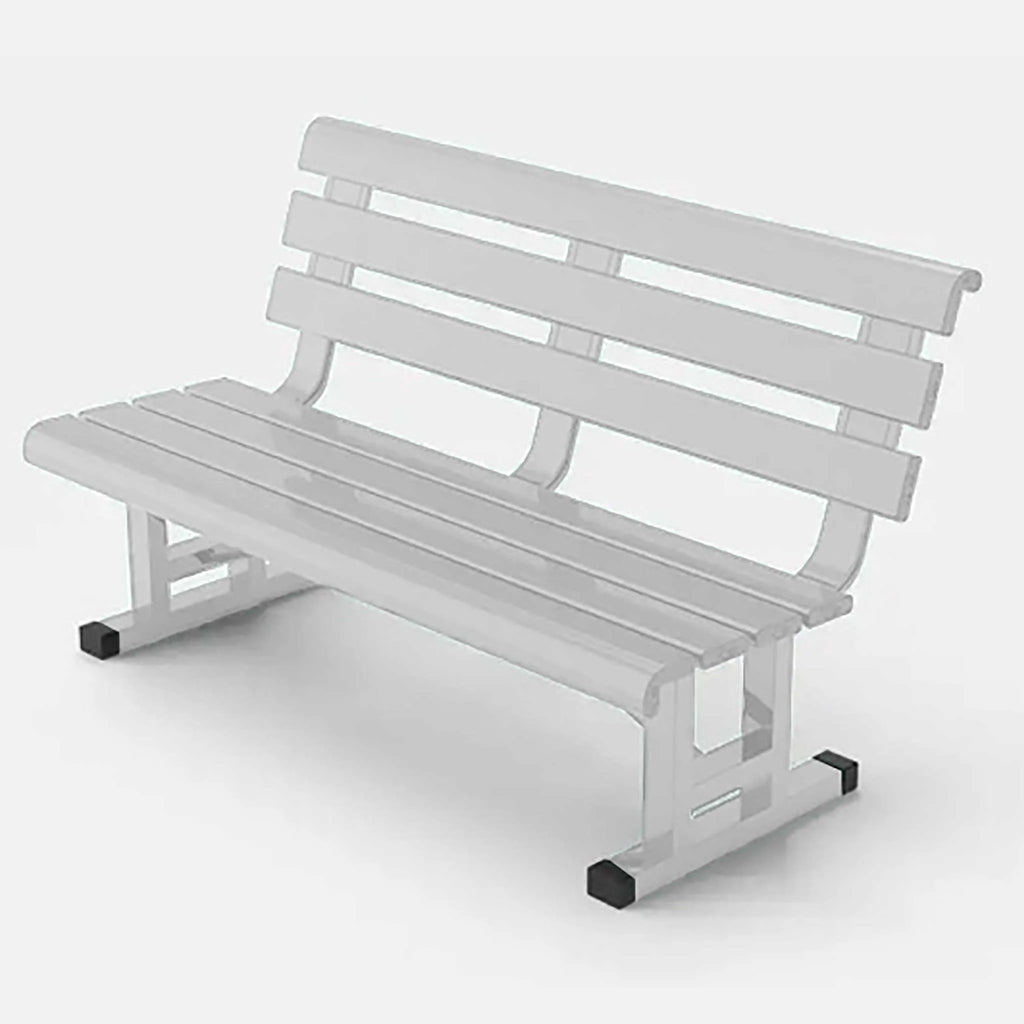 Putterman Court Rest Aluminum Bench with Back