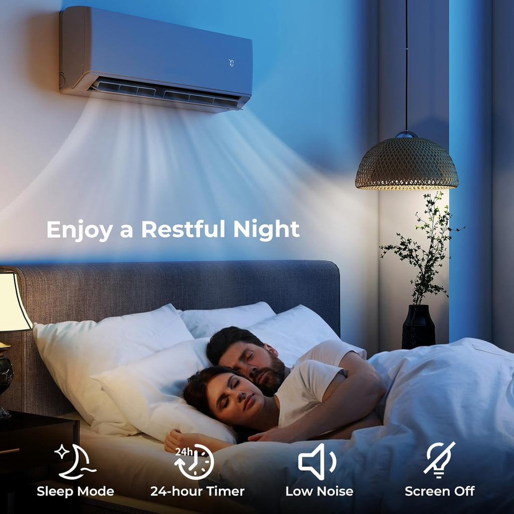 SIMOE 30k BTU Tri 3 Zone Multi Zones Mini Split AC Heat Pump Full Set, Mini Split Air Conditioner, 23 SEER2, Wifi-Enabled 9k+12k+12k BTU, 208-230V, Ductless Energy Star, Installation Kit