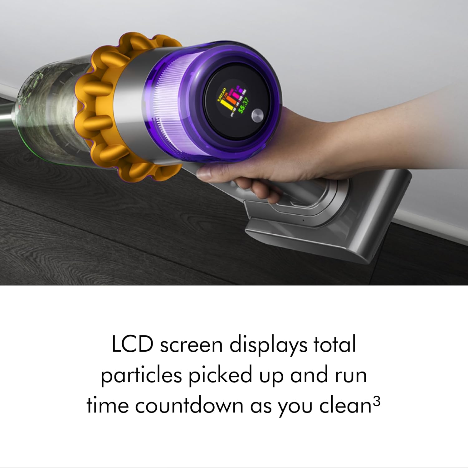 Dyson V15 Detect Plus Cordless Vacuum, Illumination Reveals dust, 240AW, 3 Power Modes, Up to 60 Minutes,² Deep Cleans Hard Floors and Carpets, Detangles pet Hair, Converts to Handheld