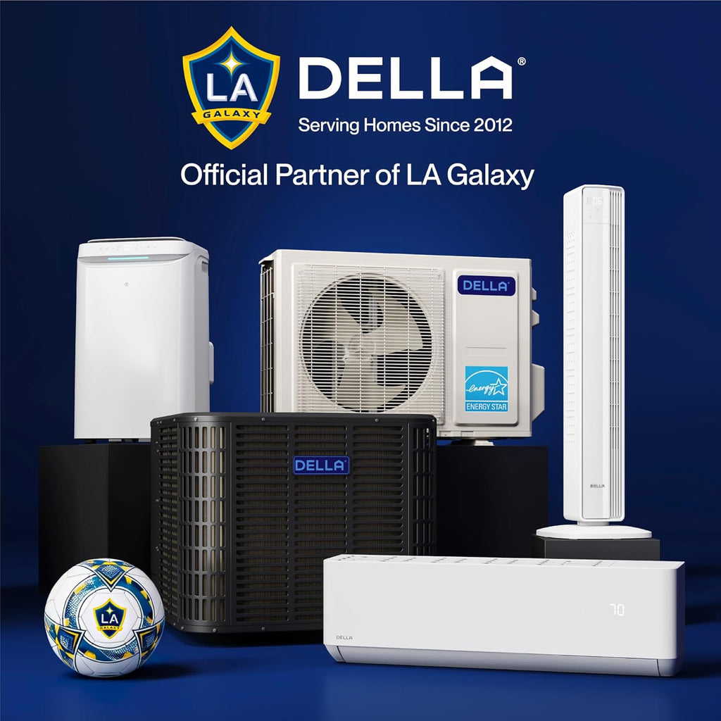 DELLA Serena 22 SEER2 12000 BTU Mini Split Heat Pump Works with Alexa, Energy Star 1 Ton Pre-Charged 230V Ductless AC Unit Inverter Air Conditioner System for Rooms up to 550Sq.Ft, 16.4ft Install Kit